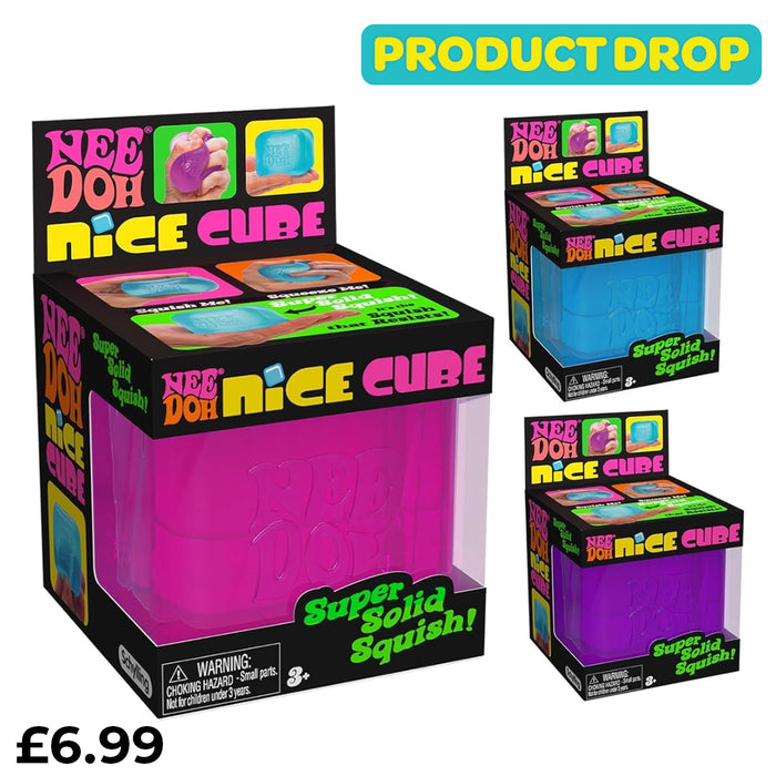 NeeDoh Nice Cube - Viral Squishy Fidget Toy (colours vary)