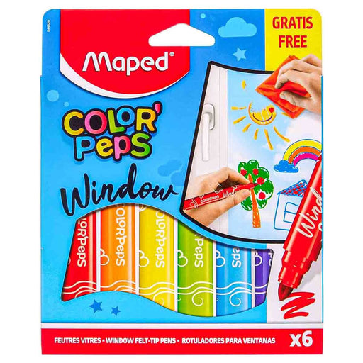 Maped Color'Peps Window Felt-Tip Pens (6 Pack)