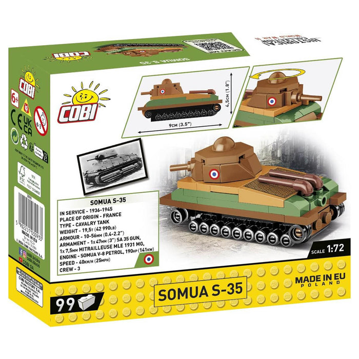 COBI Historical Collection WW2 Somua S-35 Tank Building Set