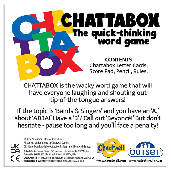 Chattabox Card Game