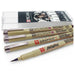 Sakura Pigma Micron fineliner set Manga Collection 4 sizes, Sepia
