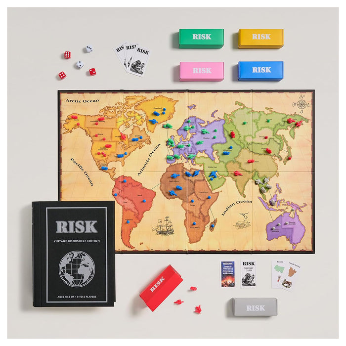 Risk Vintage Bookshelf Edition Board Game