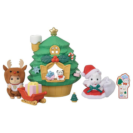 Sylvanian Families Baby Santa's Christmas Tree House Playset