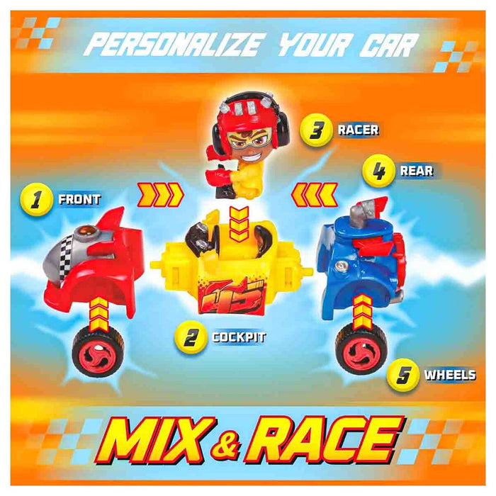 T-Racers Turbo Tuning Teams Mix and Race Colour Rush Series (styles vary)
