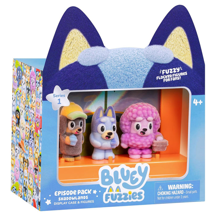 Bluey Fuzzies Episode Pack: Shadowlands Display Case & Figures 