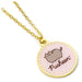 Pusheen the Cat Logo Pink Enamel Necklace