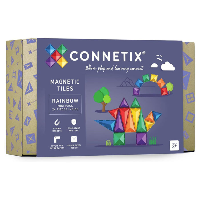 Connetix Magnetic Tiles Rainbow Mini Pack 24 Pieces