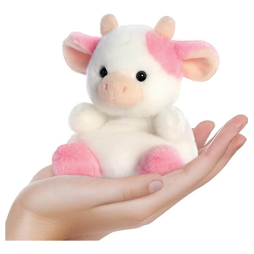 Palm Pals Belle Strawberry Cow 13cm Soft Toy