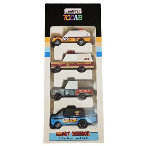 CandyCar Toons Rust Patrol 4-Car Assortment Pack
