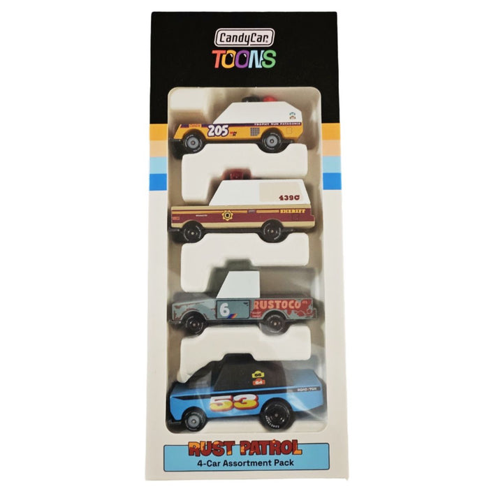 CandyCar Toons Rust Patrol 4-Car Assortment Pack
