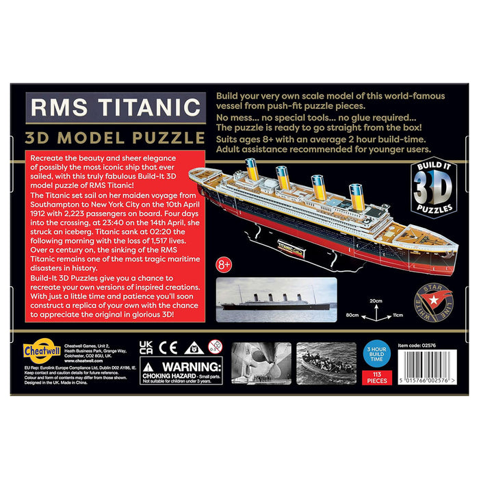 RMS Titanic King-Size Edition 3D Model Puzzle