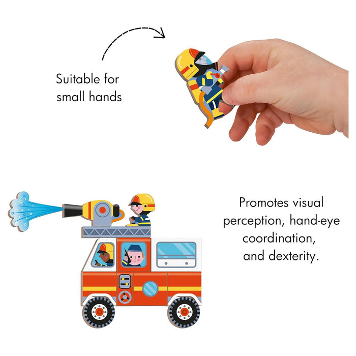 Janod Magneti'book Firemen Set