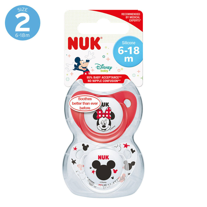 NUK Disney Soother Silicone Size 2 (Pack of 2)