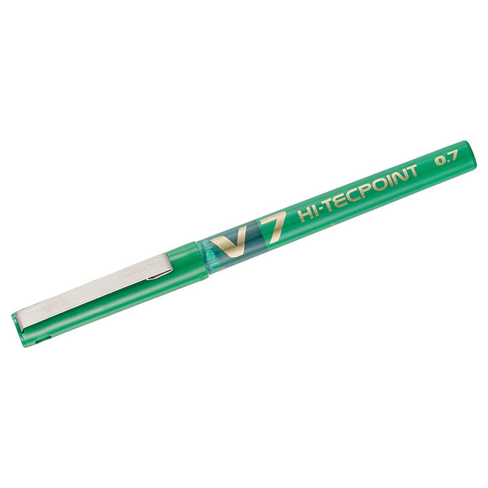 Pilot V7 Liquid Ink Rollerball Medium Line Green Ink Pen
