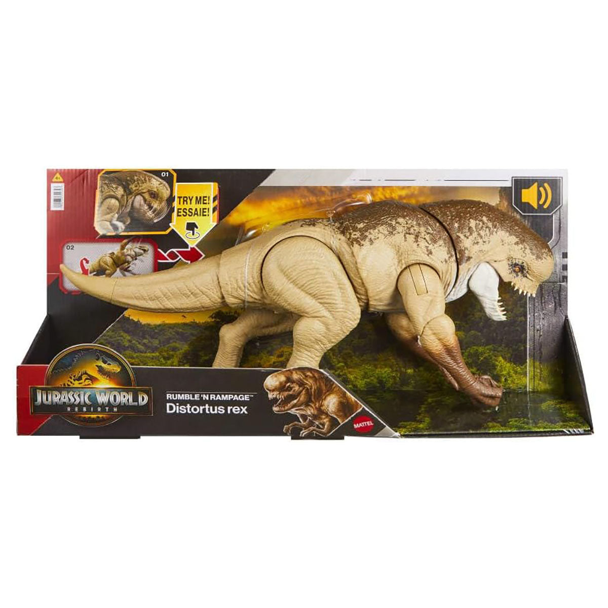 Jurassic World Rumble 'N Rampage Distortus Rex Figure — Booghe