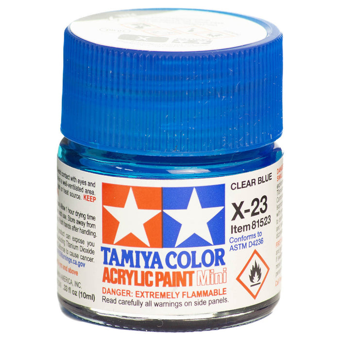 Tamiya Color Acrylic Paint Mini X-23 Clear Blue