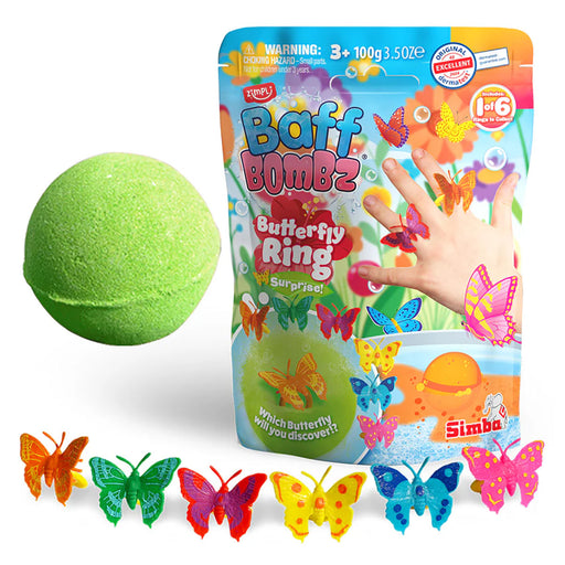 Zimpli Baff Bombz Butterfly Ring Surprise! 100g (styles vary)