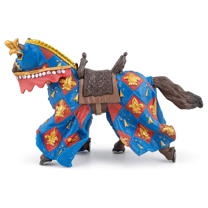 Papo Blue Horse Fleur-de-Lys Figure