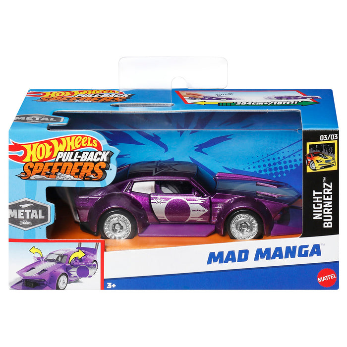 Hot Wheels Pull-Back Speeders Mad Manga Car