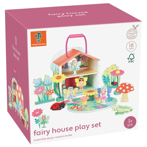 Orange Tree Toys Wooden Fairy House Play Set