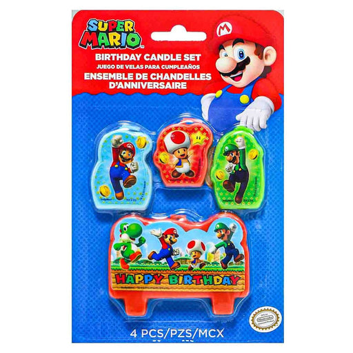 Super Mario Birthday Candle Set (4 Pack)