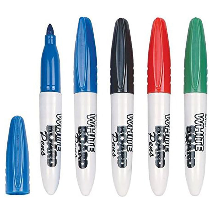 Helix Mini Whiteboard Pens Assorted Colours - Pack of 4