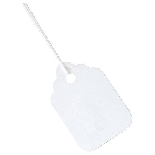 Just Stationery Tie-On Tags Pre-Strung (200 Pack)
