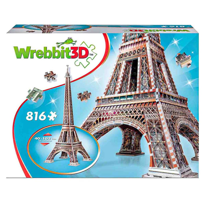 Wrebbit 3D Eiffel Tower 816 Piece Puzzle