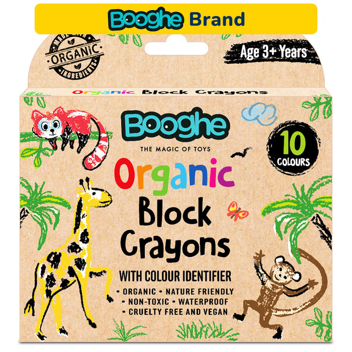 Kid’s Block Shape Crayons - Organic (Pack of 10)