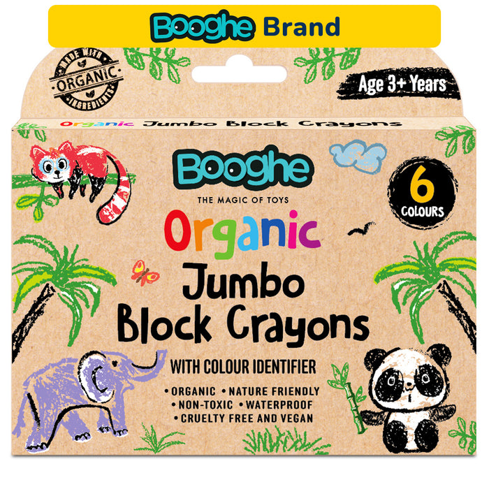 Kid’s Crayons Jumbo Block Shape - Organic (Pack of 6)