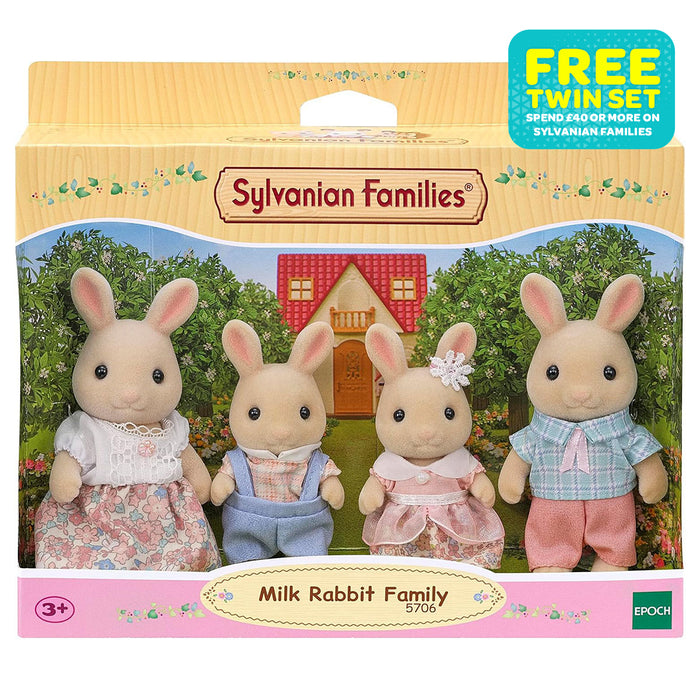 Sylvanian Families Milk Rabbit Family Figures (4 Pack)