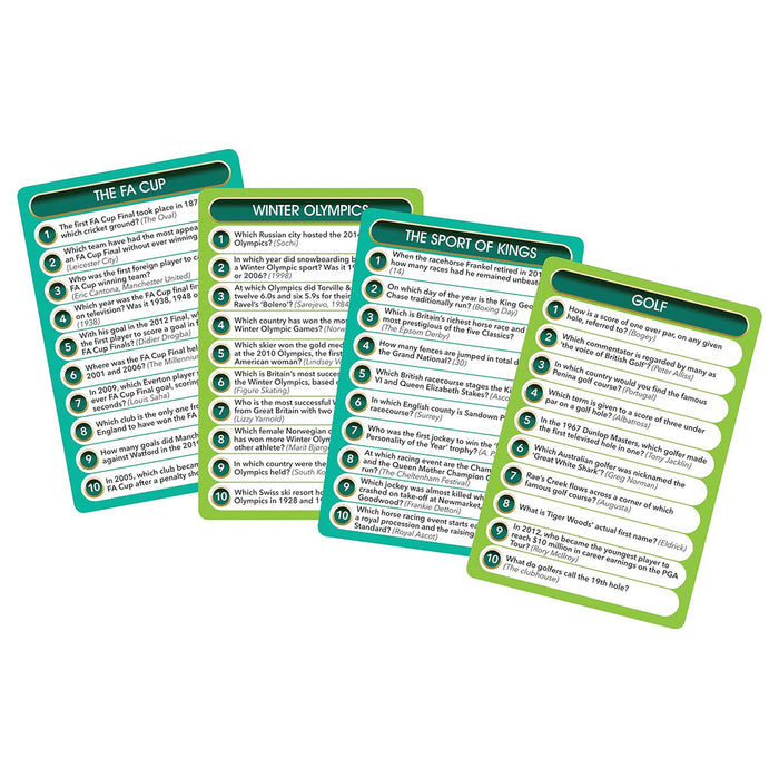 Top Trivia Sport Card Game