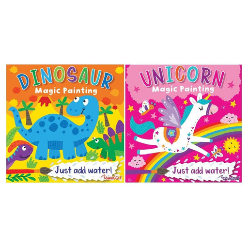 Dinosaur & Unicorn Magic Painting Books