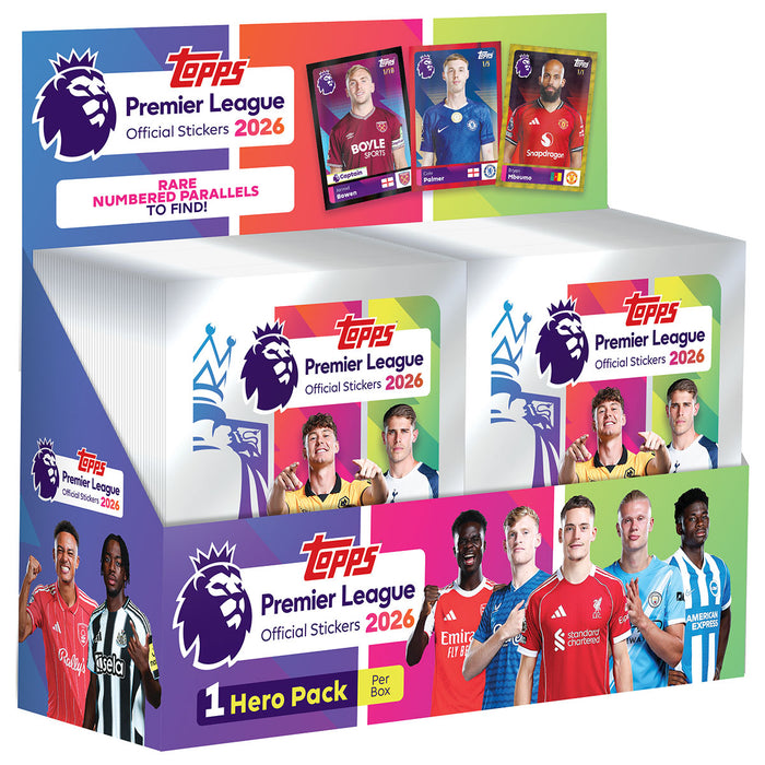 Topps Premier League 2026 Official Stickers 100 Pack Box