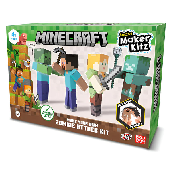 Mindcraft: Make Your Own Zombie Attack Kit (4 Pack) — Booghe