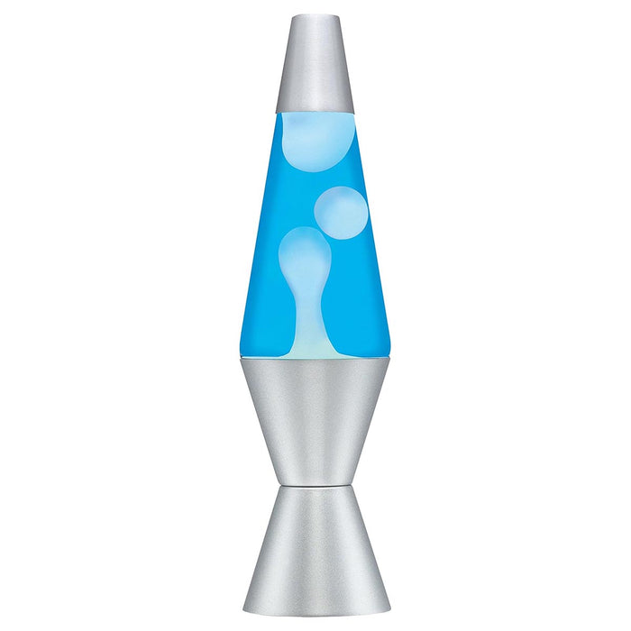 Lava Lamp White & Blue 14.5 inch