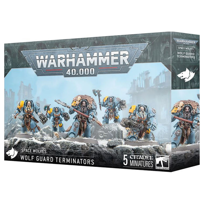 Warhammer 40,000 Space Wolves: Wolf Guard Terminators Miniatures Set