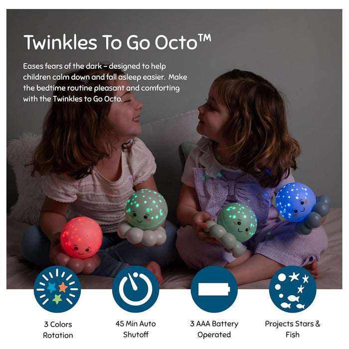 Cloud B Twinkles To Go Octo™ Grey Night Light