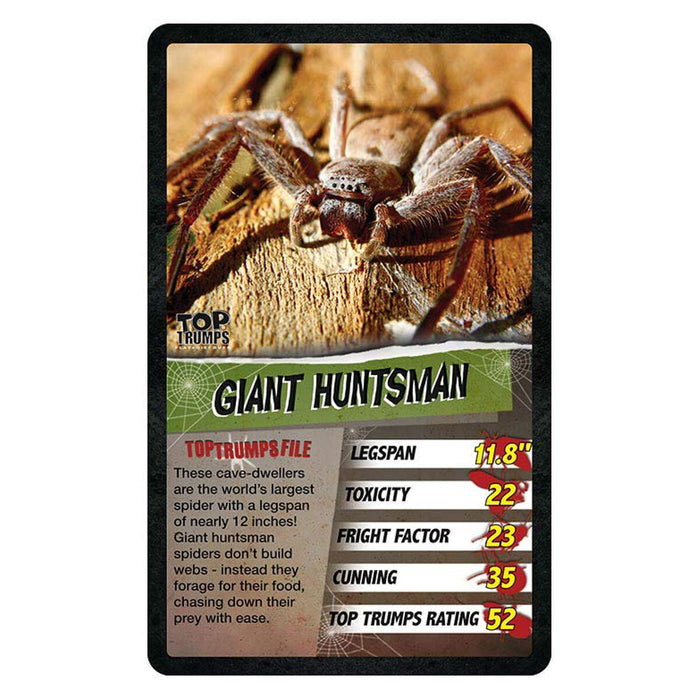 Spiders Top Trumps Card Game 
