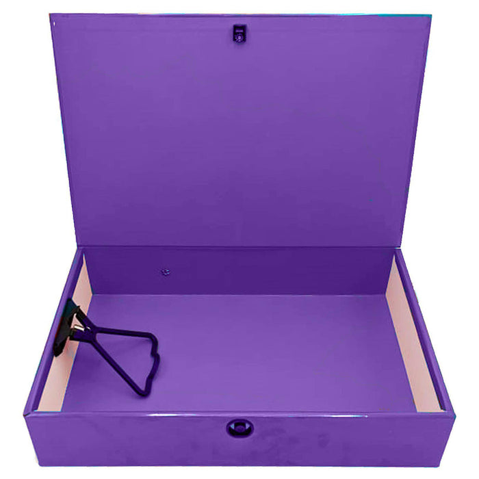 Pukka Brights Foolscap Box File Purple