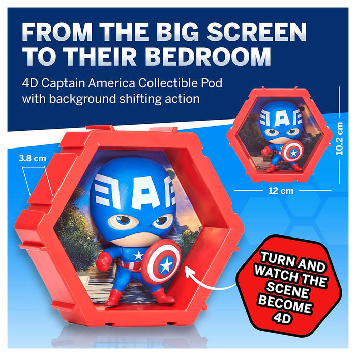 PODS 4D Marvel Captain America Figure