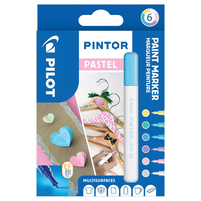 Pilot Pintor Pastel Paint Marker Extra Fine (6 Pack)
