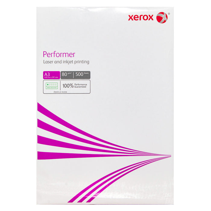 Xerox Performer Laser and Inkjet Printing A3 Paper 80gsm 500 Sheets