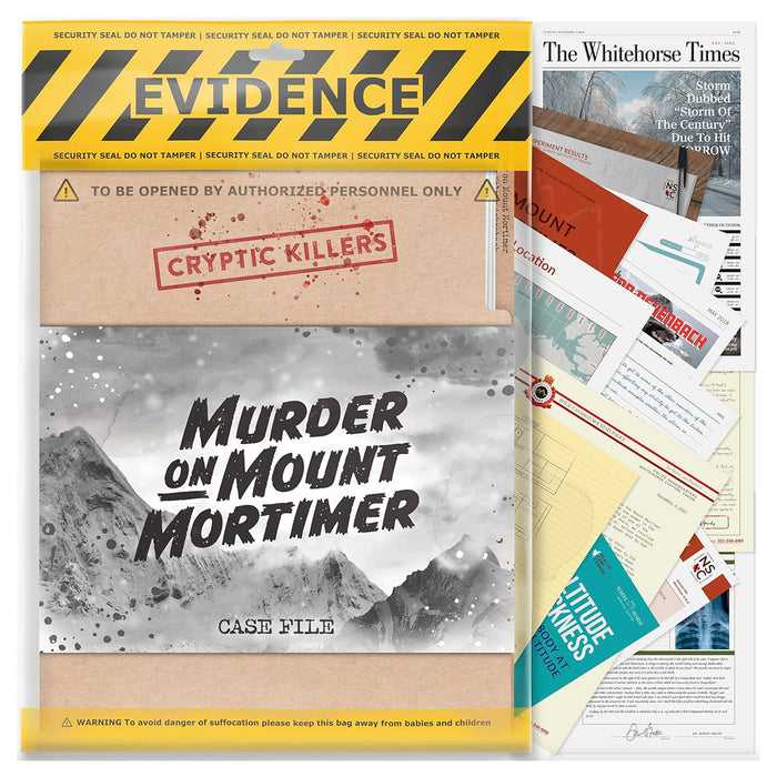 Cryptic Killers: Murder on Mount Mortimer Game