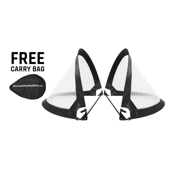 Pop Up Pair of 4ft Goals with Free Carry Bag