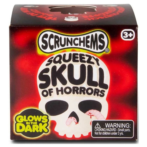 Scrunchems Squeezy Skull of Horrors Glow in the Dark Fidget Toy