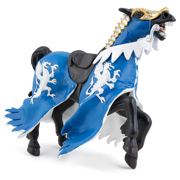 Papo Medieval Fantasy World Blue Dragon King's Horse Figure