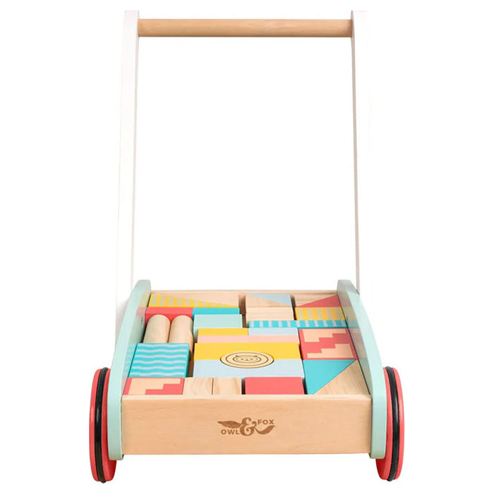 Owl & Fox Wooden Baby Blocks & Walker