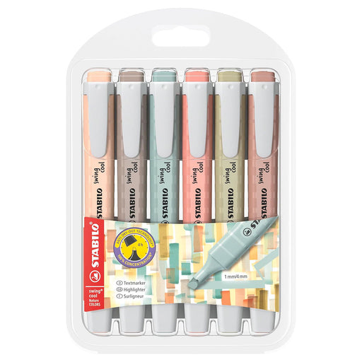 STABILO swing cool NatureCOLORS Highlighters (6 Pack)