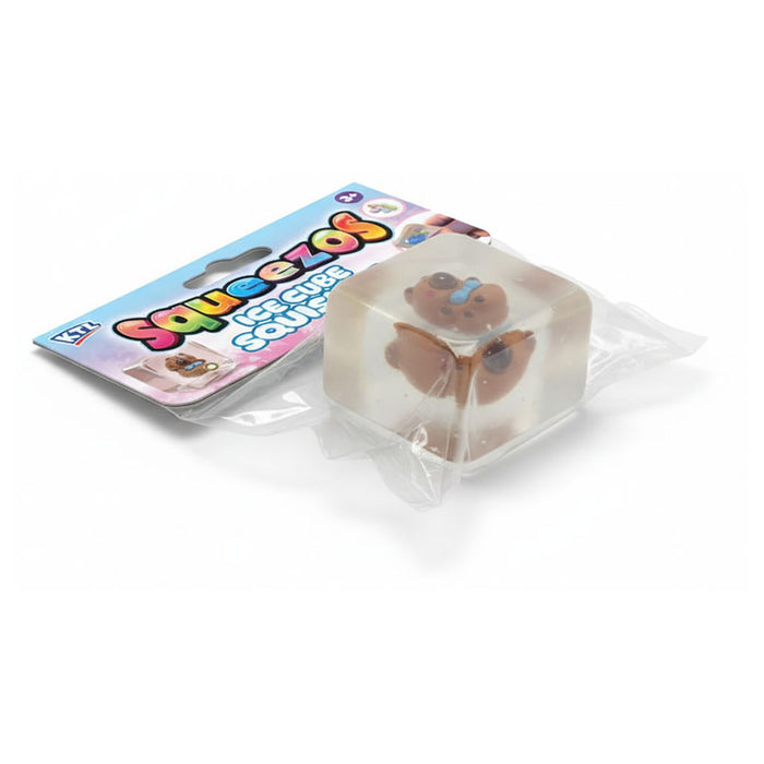 Squeezos Ice Cube With Creature Squish Squeeze Toy